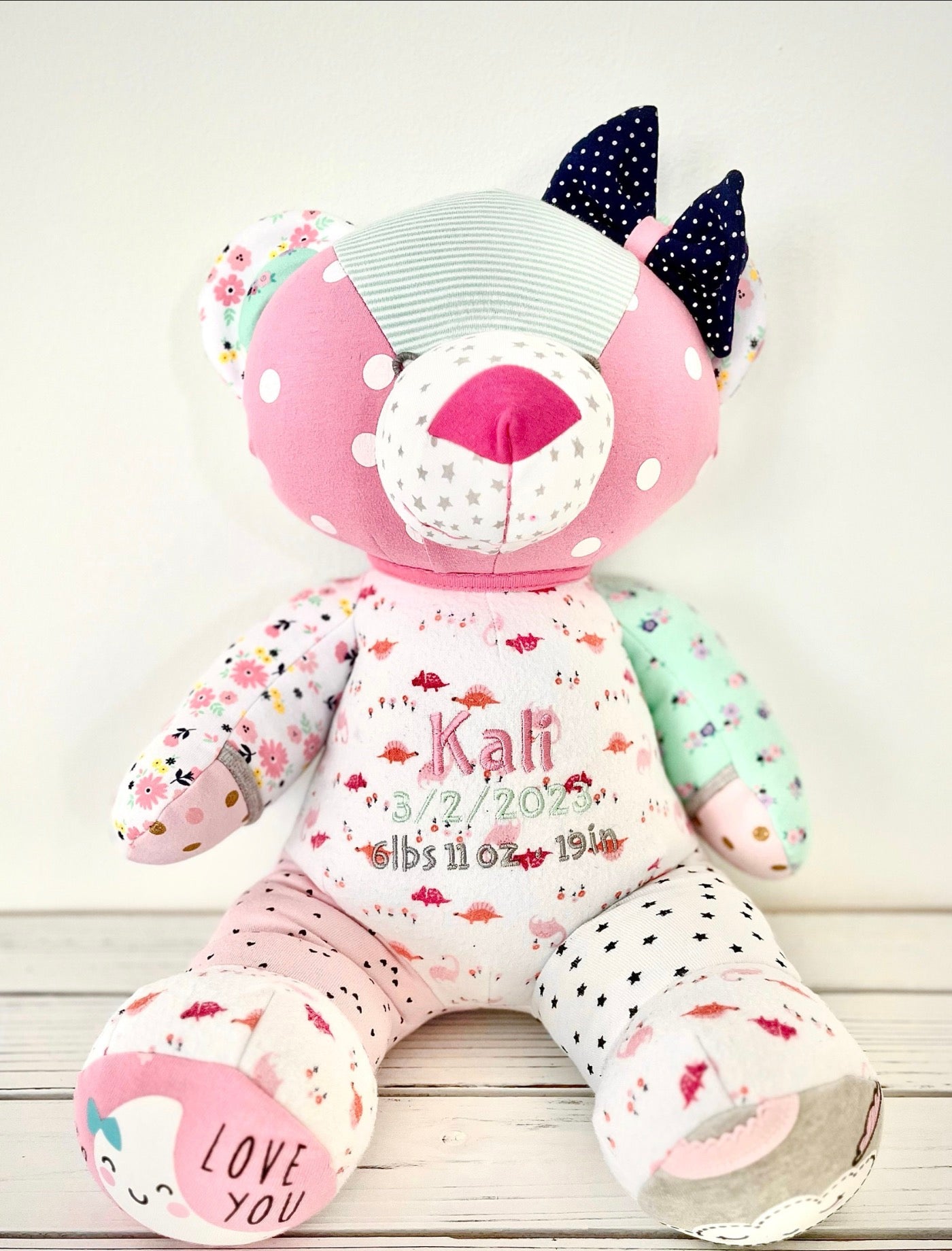 Birth Weight Memory Bear - Custom Keepsake from Baby Clothes