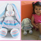 Memory Bunny from Hospital Blanket – Personalized Baby Girl Keepsake