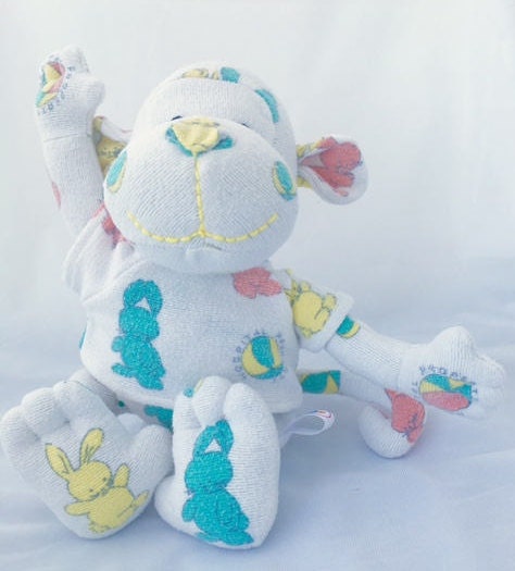 Stuffed Memory boy Monkey made out of your baby's newborn receiving hospital blanket