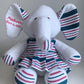 Memory Elephant from Hospital Blanket – Personalized Baby Girl Keepsake