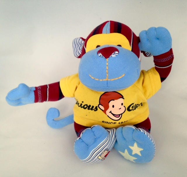 Keepsake Stuffed Monkey made out of your favorite baby or adult outfits or clothes