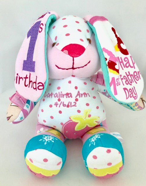 Keepsake Stuffed Bunny made out of your favorite baby or adult outfits or clothes