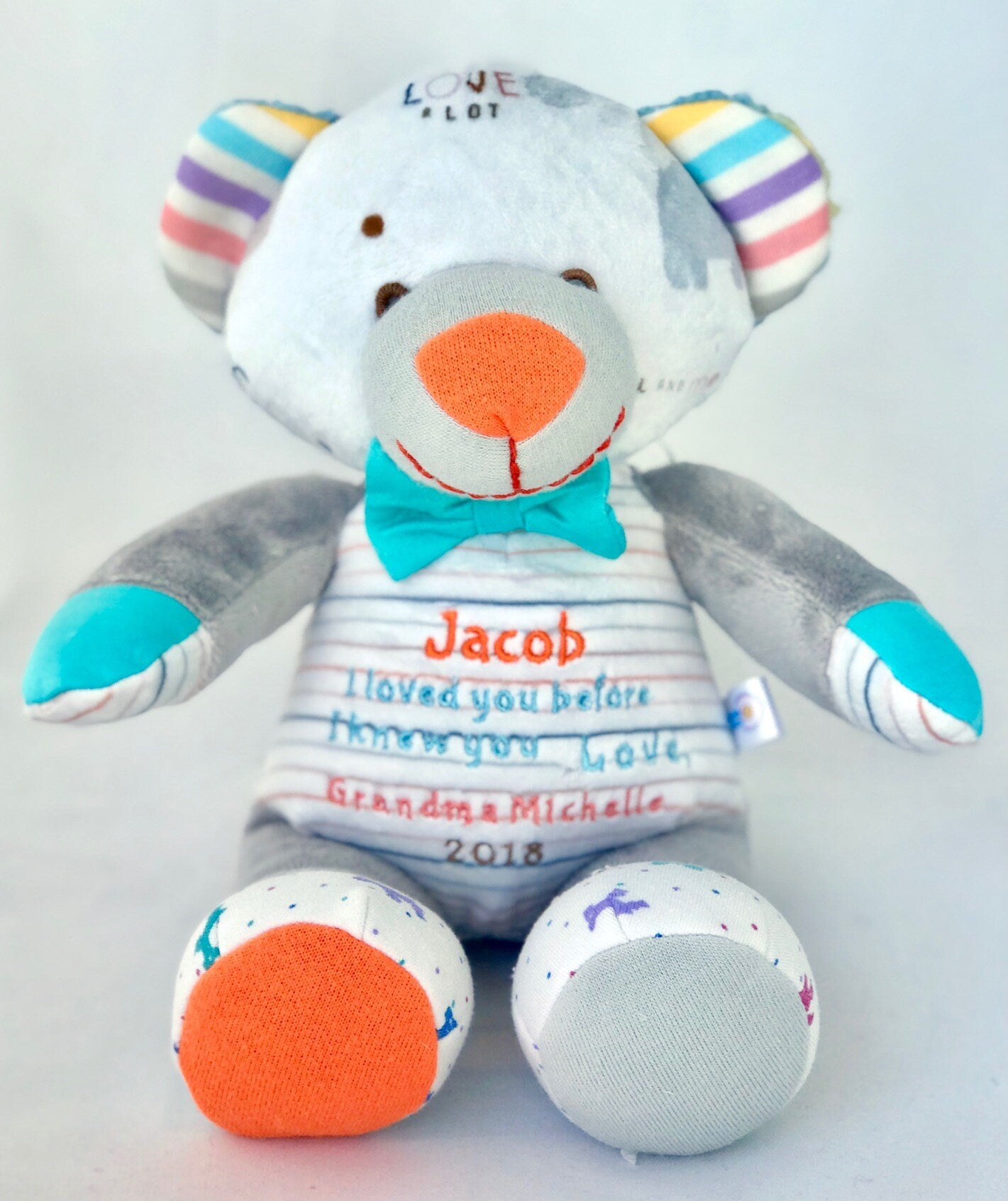 Keepsake Stuffed Bear made out of your favorite baby or adult outfits or clothes