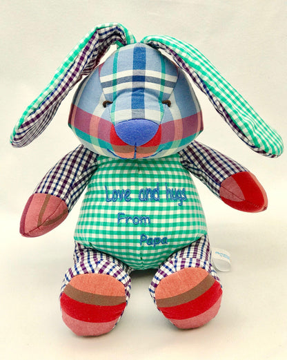 Keepsake Stuffed Bunny | Custom Plush from Baby's or Adult Clothes & Outfits