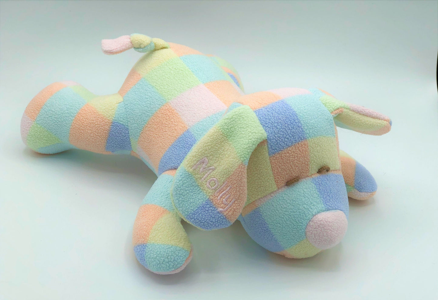 Stuffed Memory Dog made out of your baby's newborn receiving hospital blanket