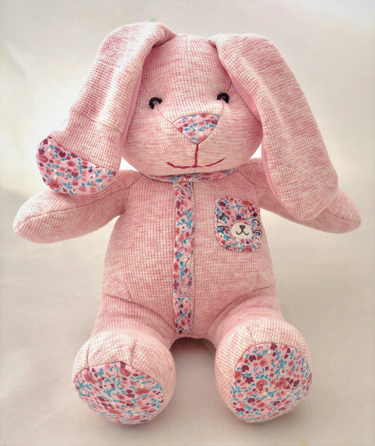 Keepsake Stuffed Bunny made out of your favorite baby or adult outfits or clothes