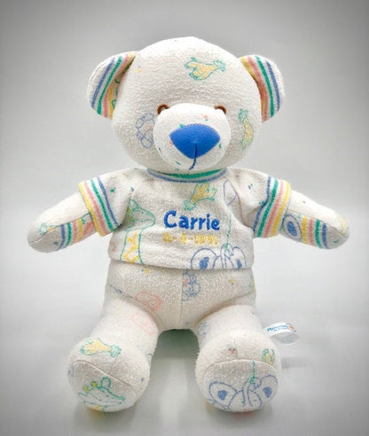 Stuffed Memory boy Bear made out of your baby's newborn receiving hospital blanket