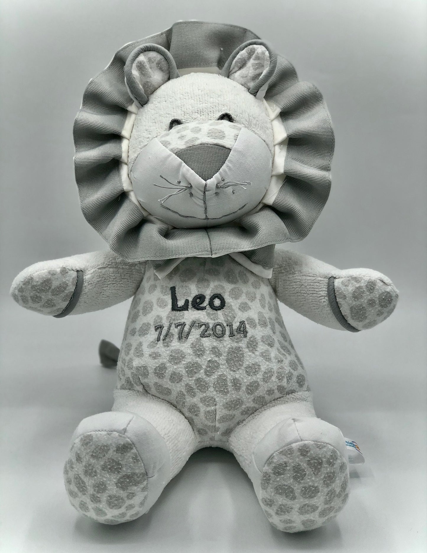 Keepsake Stuffed Lion made out of your favorite baby or adult outfits or clothes