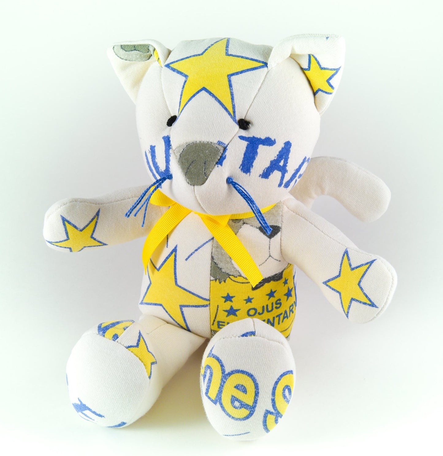 Keepsake Stuffed Cat made out of your favorite baby or adult outfits or clothes